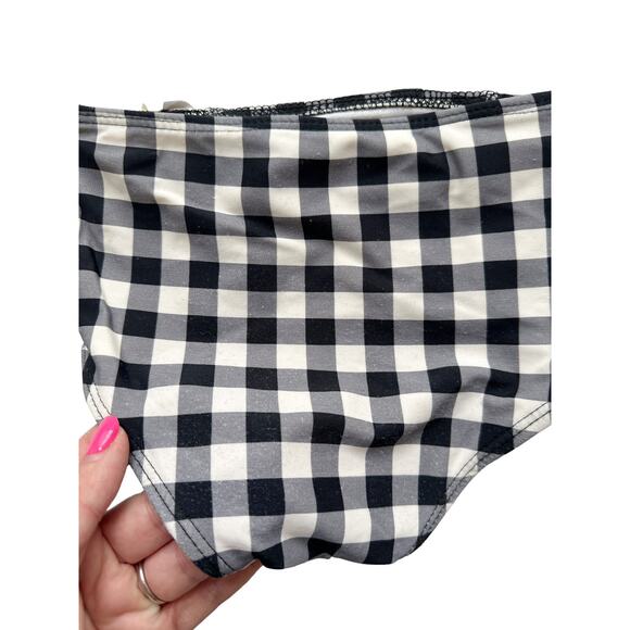 Olivia + Ocean Gingham High-Waisted Bikini Swimsuit - Picture 5 of 7